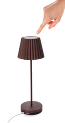 Lampada  da Tavolo Ø12,5x36 cm in Metallo Artika Marrone