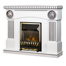 Camino Elettrico da Pavimento 105x120x33 cm Effetto Fiamma 2000W Prometeu & Meridian Bianco/nero