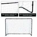 Porta da Calcio Portatile con Rete 183x61x122 cm  Nera