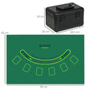 Set 600 Fiches da Poker 2 Mazzi di Carte Tappetino con Valigetta Nero     