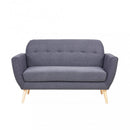 Divano 2 Posti Burton 147x79x86 h cm in Tessuto Grigio scuro