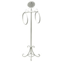 Portasciugamani a Stelo in Metallo 2 Anelli 25x24H98cm Paris Bianco