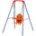 Altalena da Giardino 1 Posto in Acciaio e PP  Swing Blu e Arancio