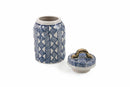 Barattolo Ø11x20 cm in Gres VdE Tivoli 1996 Masai Blu e Bianco