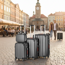 Set 4 Bagagli da Viaggio Trolley Rigido Easy Roll e Beauty Case in ABS Grigio