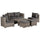 Set Salotto da Giardino in Polyrattan Divano 2 Poltrone  Kore Grey Grigio