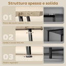 Tavolino da Caffè Stile Nordico 100x50x45 cm con Piedini Regolabili in Legno e Acciaio Nero e Rovere      