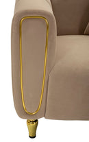 Poltrona Alma Grigio con Cuscino 81x97x71 cm in Legno e Poliestere      