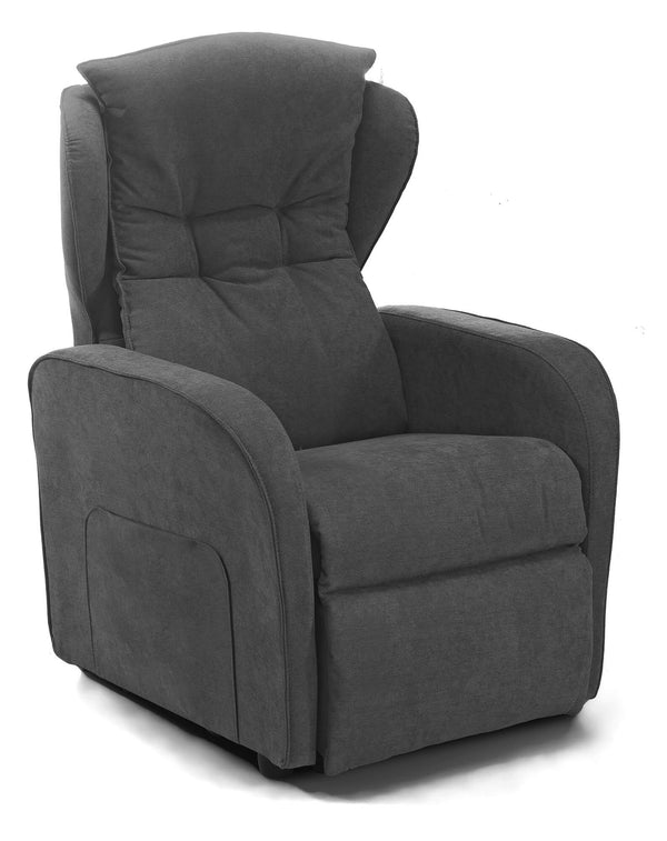 Poltrona Alzapersona Elettrica 2 Motori 75x108x85 cm in Tessuto Dispositivo Medico 1 Grigio sconto