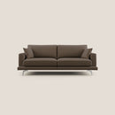 Divano 3 Posti 218x88x93 cm in Tessuto Marrone