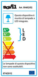 Lampada Applique Verticale con Led Colore Bianco per Esterno Linea Three Livos
