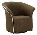 Poltrona Girevole Siena Verde 83,5x66x80 cm in Ferro e Compensato e Spugna e Poliestere Verde      