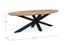 Tavolo 240x110x77h cm Palmdale Carbon