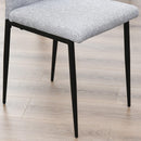 Set 4 Sedie Imbottite 41,5x54,5x87 cm in Tessuto Grigio