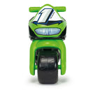 Moto Cavalcabile per Bambini 18+ Mesi Design da Corsa Twin Racing 65x22x44,5 cm Peso Max 30 kg Nero e Verde 