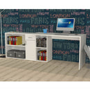 Scrivania angolare 210x60x74 cm Alis bianco reversibile