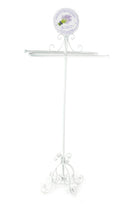 Portasciugamani a Stelo in Metallo 44x24H103,5cm Lavanda Bianco