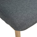 Set 2 Sedie imbottite in Acciaio e Poliestere 50x58x85 cm  Grigie