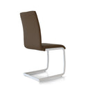 Sedia Imbottita 43x60x93 cm in Similpelle Lounge Cappuccino 