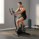 Cyclette Magnetica con Resistenza a 8 Livelli 86x51x128 cm Display LCD e App Bluetooth in Metallo Nero      