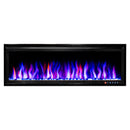 Camino Elettrico da Incasso 43,3x126,32x14,2 cm Effetto Fiamma 1500W Schubert 50 Nero