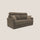 Divano Letto 2 Posti 176x102x97 cm in Tessuto Marrone