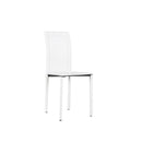Set 4 Sedie 41x39xH90 cm in Similcuoio Net Bianco