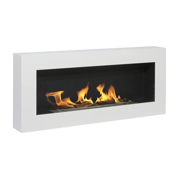 online Camino a Bioetanolo da Parete 90x12xH40 cm Siena Bianco Seconda Scelta