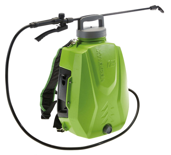 acquista Pompa Irroratrice a Zaino a Batteria da Giardino 12 Litri Rama Futura Verde