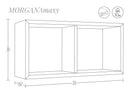 Mensola Rettangolare 2 Scomparti da Parete 70x30x23,7 cm in Fibra di Legno Morgana Maxi Noce
