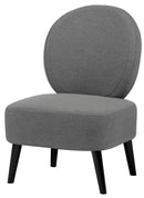 Poltroncina Imbottita in Tessuto Motti Aurora Grigio Scuro