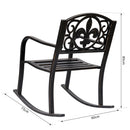 Sedia a Dondolo in Acciaio e Ghisa 60x73x85 cm  Bronzo