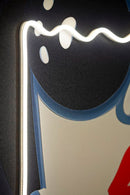 Stampa con LED su Tela Cecille 80x4x120 cm in Tela e Plastica e MDF Multicolor      