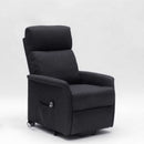 Poltrona Alzapersona Elettrica 2 Motori 73x94x103 cm in Tessuto Nero