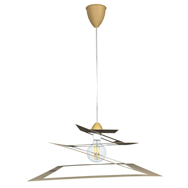 prezzo Sospensione 1xE27 Montatura Quadro Sabbia E-Energy Fabiola