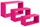Set 3 Mensole da Parete Rettangolare in Fibra di Legno Trittico Fuxia