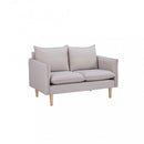 Divano 2 Posti Florin 130x84x51 h cm in Tessuto Beige