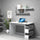 Scrivania 120x56x74H cm con mensola Mikro Bianca