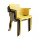 Poltrona Cathy 60x58x76,5 cm  in Polipropilene Tortora