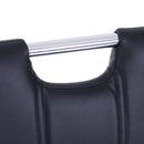 Set 2 Sedie Design Moderno in Metallo con Rivestimento in Pelle PU Nero 