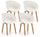 Set 4 Sedie 58x51x78 cm in Polipropilene Bianco