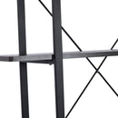 Libreria Scaffale a 4 ripiani aperti stile industriale in acciaio Nero 105x33.8x138 cm 
