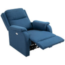 Poltrona Relax Reclinabile Elettrica 77x91x106 cm in Tessuto  Blu