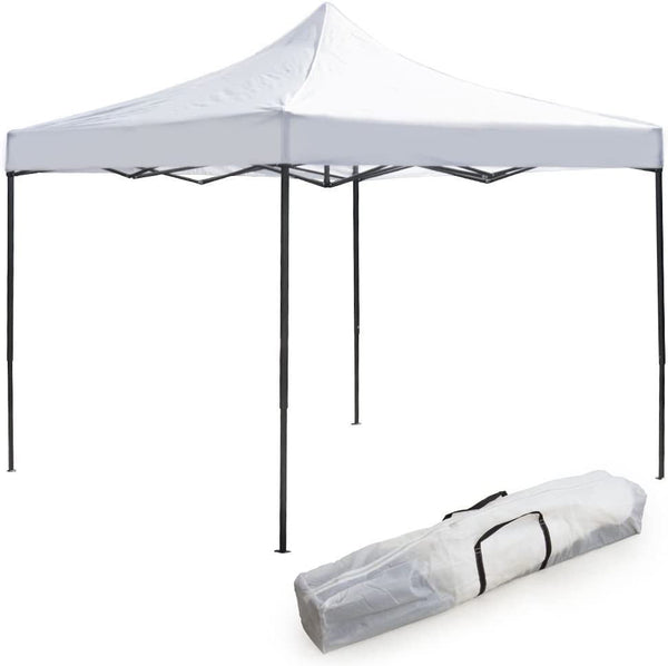 acquista Gazebo da Giardino Pieghevole 3x3m in Tessuto Bianco