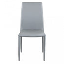 Sedia Cammie 41x50x91 h cm in Similpelle Grigio chiaro