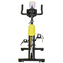 Cyclette Spinning 50x100x101-113 cm con Schermo LCD e Supporto Smartphone  Gialla