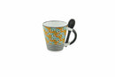 Set 6 Tazzine da Caffè Ø6x6,5 cm in Gres Villa d'Este Home Tivoli Carribbean Queen