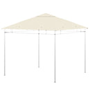 Tetto di Ricambio per Gazebo 3x3 m con Prese d'Aria e Fori di Drenaggio in Poliestere Crema      
