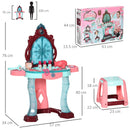 Set Toeletta con Sgabello per Bambini con Luci Musica e Accessori