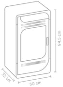 Stufa a Bioetanolo da Interno 94,5x50x32 cm 3,5kW Fiammetta Ventilata Bordeaux